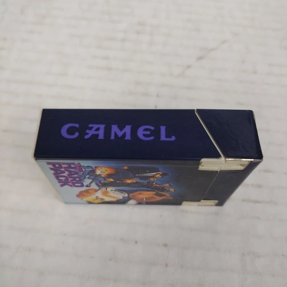 VTG CAMEL Y2K Motorcycle Joe 90's THE HARD PACK Flip-Top Lighter